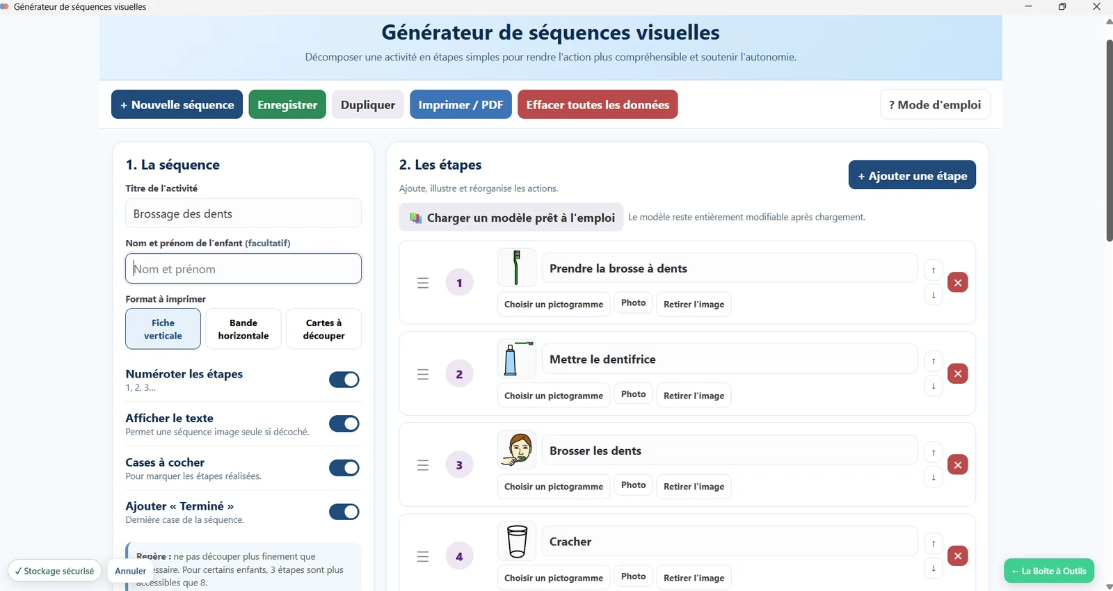 Générateur de séquences visuelles